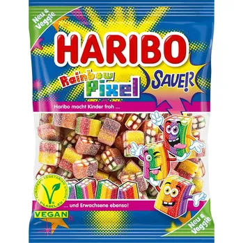 Bonbon Haribo Rainbow Pixel Sauer - kyselé želé bonbony 160g