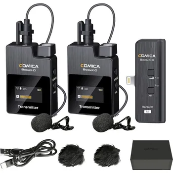 Mikrofon Comica BoomX D2 MI2 Profesionální Digitální Bezdrátový Kamerový Mikrofon pro iPhone Lightning Set na Rozhovory Video