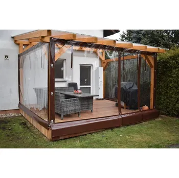 Krycí plachta Průhledná plachta na pergolu 3 x 2,2 m