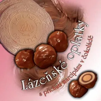Cukrovinka Lázeňské oplatky marcipán v čokoládě 175 g (1 ks)