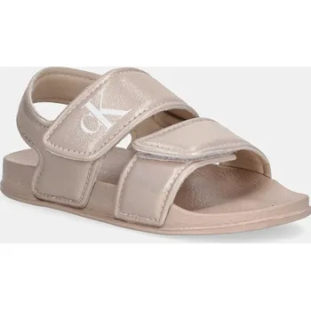 Dívčí sandály Dětské sandály Calvin Klein Jeans V1A2.82062.27.34 béžová 80X, EUR 28