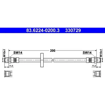 Brzdová hadice Brzdová hadice ATE 330729