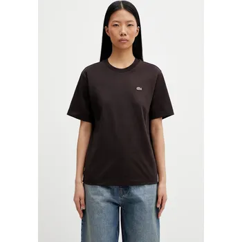Dámské tričko Bavlněné tričko Lacoste, 38, hnědá, 88X