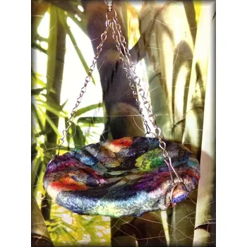 BIG MISKA šedá + oboustranné potahy flora/béžová