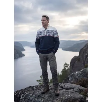 Pánský svetr Nordlys of Norway Norský merino svetr Elegant - modrá M