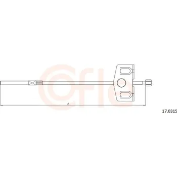 Brzdový systém Tažné lanko, parkovací brzda COFLE (17.0315)
