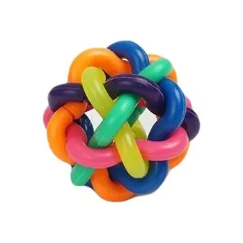 Hračka pro psa Hračka pro psa míček s rolničkou tvrdá guma 9cm