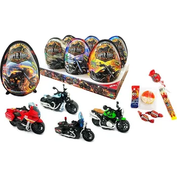 Cukrovinka Xxxl Motorka plast.vejce,hračka a cuk.25g (6 ks)
