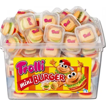 Cukrovinka TROLLI hamburgery 10 g (60 ks)
