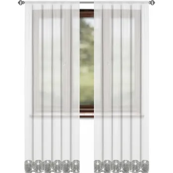 Záclona Fliying Dekorační voálová záclona s řasící páskou L224, 145x250 cm