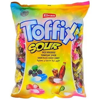 Cukrovinka TOFFIX měkké bonbóny plněné kyselé 1 kg (1 ks)