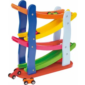 Dětské zboží Small Foot Dřevěná závodní dráha 4 autíčka