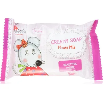 Mýdlo Pink Elephant Girls krémové mýdlo pro děti Mouse Mia 90 g
