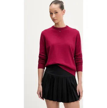 Pánská móda Bavlněný svetr Tommy Jeans DW0DW20159 burgundské 93X, vel. S