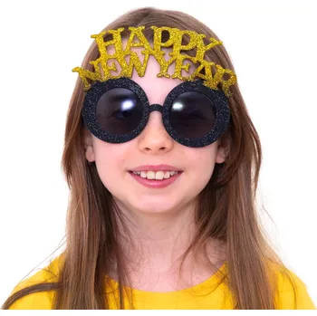 Party dekorace Party brýle Happy New Year černo-zlaté