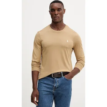 Pánské tričko Tričko s dlouhým rukávem Polo Ralph Lauren 710P01524 béžová 80X, vel. L