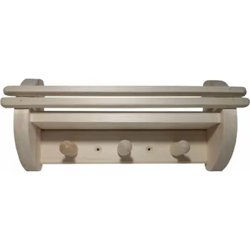 Věšák na ručníky do sauny s policí, 3 ks FLAMMIFERA