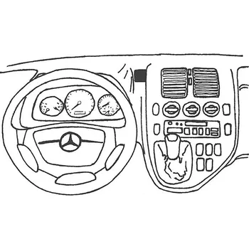 Handsfree sada do auta Konzole pro držák mobilního telefonu do Mercedes Vito