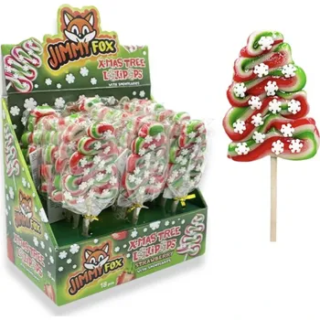 Bonbon Jimmy Fox - lízátko vánoční stromek 9cm 50g