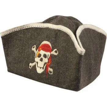 Klobouk do sauny FLAMMIFERA PIRATE, 28 x 17 cm, šedý