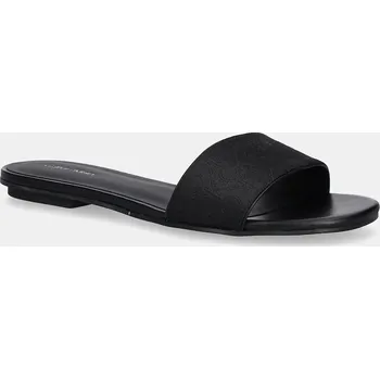Dámské pantofle Pantofle Calvin Klein FLAT SLIDE - JACQ HW0HW02388 černá 99X, EUR 40