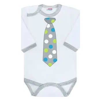 Body s potiskem New Baby s kravatou s puntíky - velikost 86 (12-18m)
