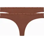 Dámská tanga Calvin Klein 000QD3788E W5M SMRKOVÁ (2 ks) Velikost: M