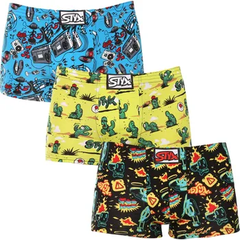3PACK pánské boxerky Styx art klasická guma vícebarevné (3Q13188) S Možnost vrácení zboží ZDARMA do 120 dnů!