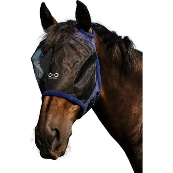 Koňská maska proti hmyzu Maska proti hmyzu RIDING WORLD First bez uší tmavě modrá FULL