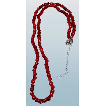 Náhrdelník Luxusní korálový náhrdelník z pravého korálu - 60 cm, hypoalergenní ocel