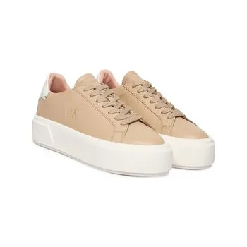 Dámské tenisky Sneakersy Calvin Klein Flatform Lace Up Lth YW0YW01928 Béžová 37