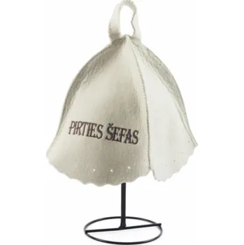 Klobouk do sauny FLAMMIFERA SAUNA CHEF, 38 x 24 cm, bílý