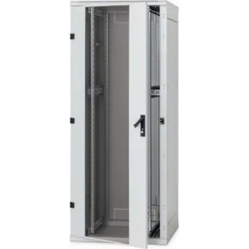 Rack Triton 19 stojanový 18U/ 600x600 prosklené dveře, šedý –