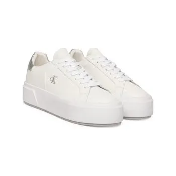 Dámské tenisky Sneakersy Calvin Klein Flatform Lace Up Lth Met YW0YW01929 Bílá 38