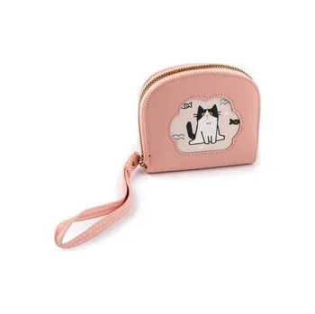 Peněženka Peněženka kočka 10x11 cm - 1 ks - 2 pudrová