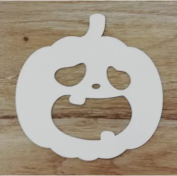 Bílý výřez na okno - dýně č.1 - 10x10cm