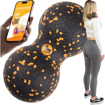 KOULE na REHABILITAČNÍ MASÁŽ DVOJITÝ ROLLER DUOBALL Válec 8 cm + EBOOK