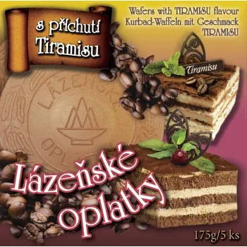 Cukrovinka Lázeňské oplatky s příchutí Tiramisu 175 g (1 ks)
