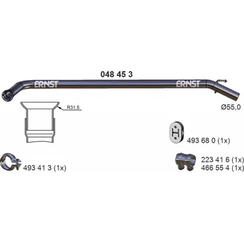 Auto-moto Výfuková trubka ERNST 048453