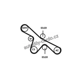 Rozvod motoru Sada drážkového řemene CONTINENTAL CTAM 6PK1413D2