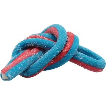 Bonbon Kabel kyselý Tricolor modro-červený 80 g (50 ks)