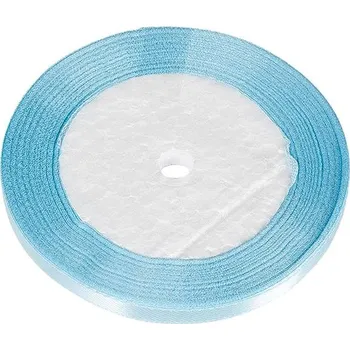 Vánoční dekorace BELLATEX Stuha saténová 6 mm/22,5 m, 025 světle modrá