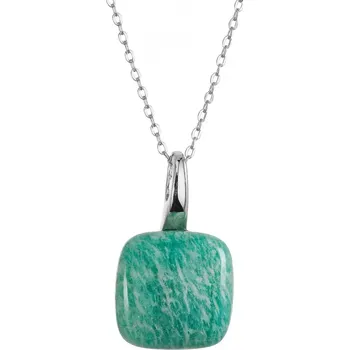 Oblečení a móda Stříbrný náhrdelník s pravým amazonitem 12169.3