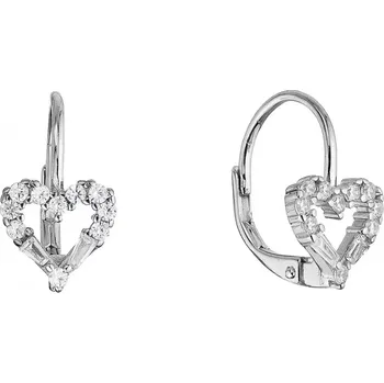 Oblečení a móda Stříbrné náušnice srdce 11717.1