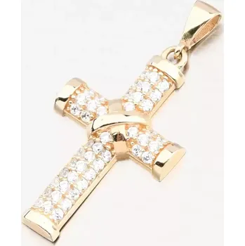 Přívěsek Přívěsek žluté zlato 585 zirkon kříž 13R-423