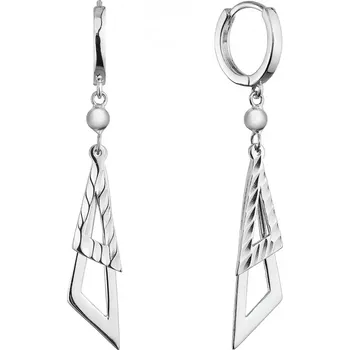 Oblečení a móda Stříbrné dlouhé náušnice trojúhelníky 61056