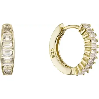 Oblečení a móda Pozlacené zdobené kruhy se zirkony 11767.1