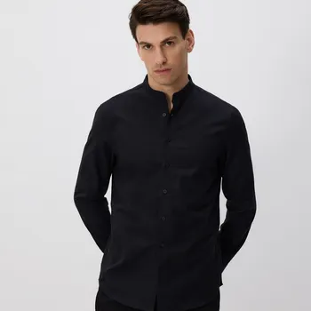 Pánská košile Reserved - Košile slim fit s vysokým podílem bavlny - černý - 217BK-99X - 217BK-99X-S