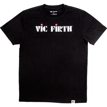 VIC FIRTH T-shirt Black Logo Tee L