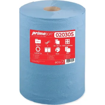 Ručník v roli PRIMASOFT, 288M, 3VR., CEL., MODRÁ, ⌀28CM, 1ks v balení